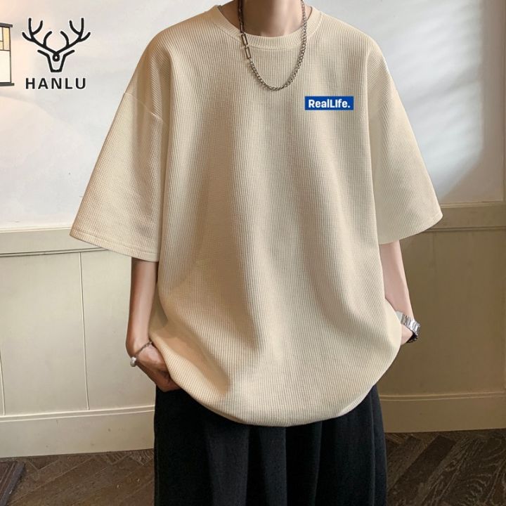 Hanlu Áo phông nam xu hướng mới mùa hè thời trang đơn giản áo màu trơn ...