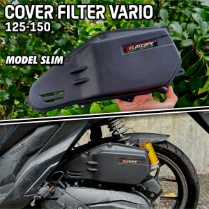 COVER FILTER HONDA VARIO MODEL SLIM ORIGINAL EUROPARTS TEBAL ABS PREMIUM + EMBLEM VELOSCOPE PELINDUNG BOX FILTER VARIOTUTUP SARINGAN FILTER UDARA VARIO 125 FI VARIO 125 EP VARIO 150 ESP VARIO KZR VARIO TECHNO LED CONNECTED KEYLESS PCX 150 CBU PCX CBU