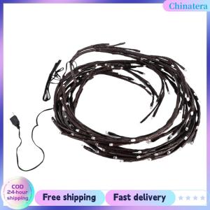 [Chinatera Flagship Store] USB Powered Tree Vine Light 8 Modes Rattan Tree Decorative Light with Remote Control for Wedding Party Christmas Decor