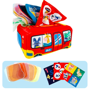 [พร้อมส่ง] กล่องทิชชู่ เมจิก ของเล่นเด็กอ่อน ประสาทสัมผัส ของเล่นมอนเตสซอรี่ สําหรับเด็ก 6-12 เดือน ทารกแรกเกิด เด็กวัยหัดเดิน