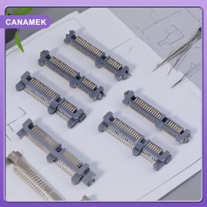 【CANAMEK】 5pcs SATA Interface Socket SSD Solid State Drive Seat 7+15P 22PIN Male Connector Seat Sinking Plate Patch Type Connector Port