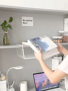 Kệ Sắt Treo Gầm Bàn Đa Năng Đựng Sách Đựng Đồ Cá Nhân 31x22x12 cm