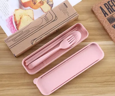 ✨💖 WHOLESALE ✨💖🍴 Wheat Cutlery Tableware Set l Children Kids Spoon Fork l Portable Reusable Office Chopstick Set l Children Day Gifts l Utensils l Christmas Gifts l Birthday Party Goodie Bag Gifts l Travel Cutlery