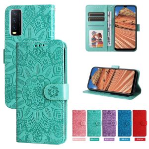 เคสโทรศัพท์กันกระแทกสำหรับ Vivo Y12S Y12A Y20G Y20S G Y20A Y20T Y20i Y20ดอกไม้ซันนี่กระเป๋าสตางค์หนังแม่เหล็กช่องเสียบบัตรเคสเคสแบบพับปิดได้
