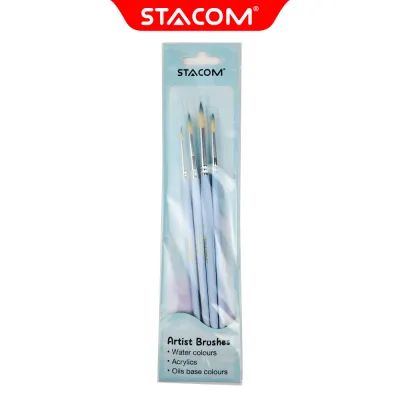 Bộ cọ vẽ 4 cây thân màu Pastel sinh động STACOM – Sáng tạo nghệ thuật tinh tế chuẩn từng nét vẽ - PB104_RS/PB104_FS