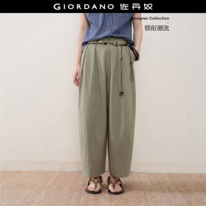 GIORDANO Women Casual Pants Pure Cotton 100% Cotton Casual Pants Casual Stylish Trendy Elegant Comfortable 18426508