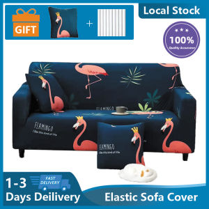 Stretchable sofa cover 1/2/3/4 seat sofa cover/sofa cover comes with pillowcase and foam stick universal sofa elastic seat cover