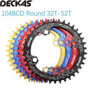 Deckas Vòng Xích Tròn 104 BCD Cho Shimano 32T 34T 36T 38T Răng Vòng Xích Xe Đạp Leo Núi Đĩa Răng 104bcd