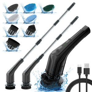 HOMEAPPLIANCESOLUTIONS Multi-brush head wireless electric cleaning brush slot brush Kitchen bathroom household washing Multi-functional waterproof brush