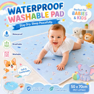 50x70cm Baby Diaper Changing Mat Reusable Water Absorption Cartoon Urine Pad Kids Changing Mat
