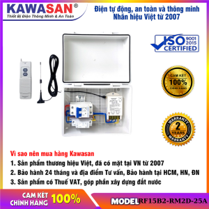 Công tắc điều khiển từ xa công suất lớn khoảng cách 200-500m (tuỳ điều kiện vật cản) RF15B2-RM2D-25A -3HP