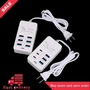 [COD] 1 cái chúng tôi cắm 6 cổng Multiport USB sạc 35W PD TypeC điện thoại di động sạc nhanh tường sạc TypeC USB HUB Adapter