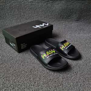 Obral Sandal Slop pria wanita Hawn Magnus Hitam Hijau 39-43 Sendal Pria Keren