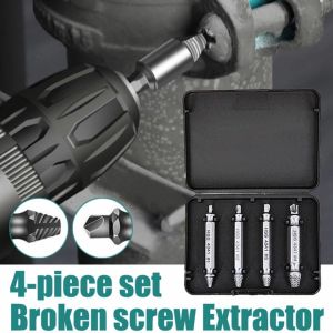 Mata Bor Perbaiki Baut Skrup Rusak 4pcs Set Screw Extractor Broken Buka Striped S2 0PSV