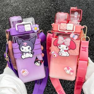 SANRIO Bình Nước 520ml Họa Tiết Hoạt Hình Hello Kitty Kuromi Cinnamoroll