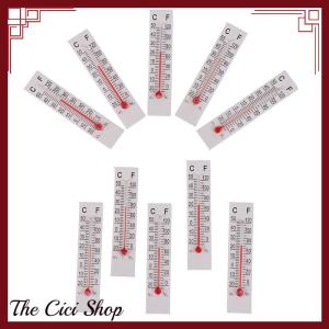 [The Cici Shop] 10 Pcs 5cmX1.1cm Miniature Paper Cardboard Thermometer Indoor -20-50 Celsius