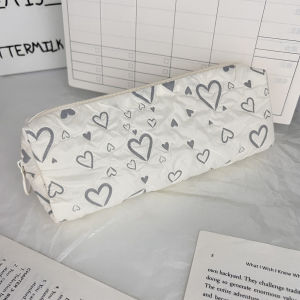 Original Love Pencil Bag Large Capacity Simple Girly Heart Student Stationery Bag Study Stationery Bag Cosmetic Bag