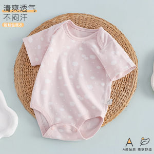 Baby Summer a Cotton-like short-sleeved romper baby clothes for girls thin and breathable newborn jumpsuit