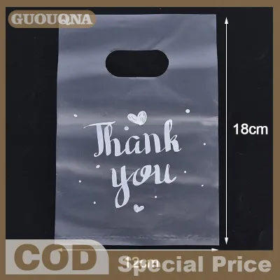 GUOUQNA 100pcs MINI thank you ถุงของขวัญพลาสติก Wedding Candy bags Shopping Carrier bags
