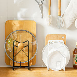 Multifunctional Kitchen Rack for Pot Lid Chopping Board Holder Plates Utensil Cutting Board Storage Organiser Holder