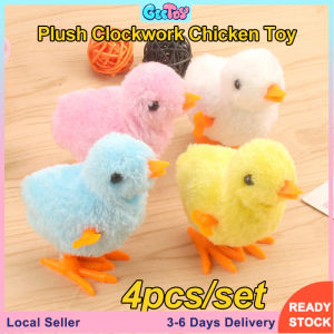 Colorful Clockwork Springtime Chick Plush Toy Set for Kids