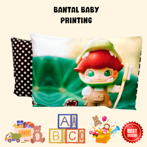 bantal bayi printing katun micro labubu dan cry baby series