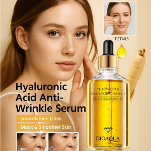 Gold Hyaluronic Acid Essence Moisturizing Firming Anti-Wrinkle Lifting Facial Essence to Remove Yellowing Brighten Skin Tone and Lighten Lines黄金玻尿酸抗皱精华