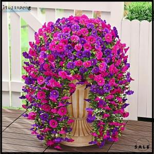 [liujinpeng] 2PCS Artificial Morning Glory Hanging Flowers Flower Outdoor Home Garden Wall Hanging Petunias Plants Wedding Decoration