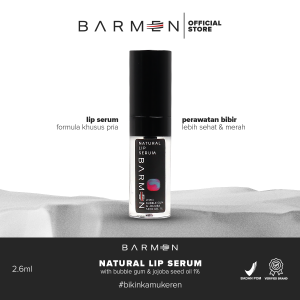 BARMEN Natural Lip Serum Lipcare Bibir Pria Vitamin Pelembab Perawatan Bibir Hitam KeringKusam dan Pecah-Pecah