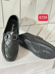 [XỊN - CÓ HỘP] 5739 Giày mọi giày lười giày công sở Nam mũi tròn da mềm chữ nổi logo S sang trọng hàng qc cao cấp ⭐😘