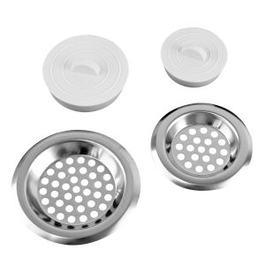 Saringan Wastafel Dan Penutup Lubang Stainless Steel 4pcs/1 set LP-42