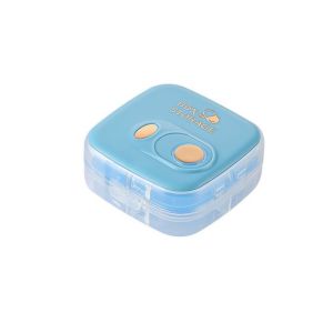 SWEET TIM Mini 8 Grids Pill Box Plastic Individual Compartments Pill Dispenser Multifunctional Sealed Pills Case for Home