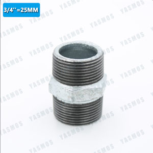 Yasmos GI Pipe Fittings Galvanized Externally Threaded Direct Fitting 1/4" 1/2" 3/4"