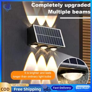 [Ueb Wholesale Center]LED Solar Wall Lamps Waterproof Solar Powered Fence Lights Wear Resist Light Sensor Sunlight for Garden Yard Decoration