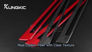KUNGKIC Real Carbon Fiber For Subaru BRZ Toyota GR86 2021-2024 Door Sill Strip Protector Cover Stickers Interior Accessories
