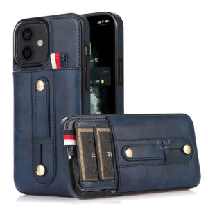 Luxury Leather Softcase + Slot Kartu + Kickstand for iPhone 14 Pro 14Pro Max 13 Pro 13 Pro Max Flip Belakang Coque Casing Kulit Dompet Mewah ShockProof ode Ramping Saku Kartu Kulit Tali Tangan Penutup Belakang Penyangga