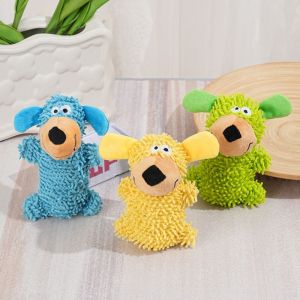 OUTOPEN Bite-resistant Squeaky Dog Toy Cartoon Creative Pet Shake Sound Toy Pet Training Toy Soft Pet Chew Plush Toy Relieve Boredom