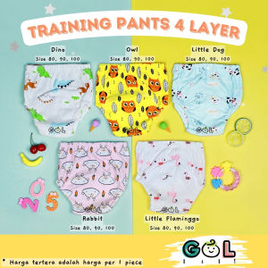 GOL Baby Celana Dalam tatur Popok Cloth Diaper Clodi Training Pants Pipis Bayi Anak Baby 4 layers