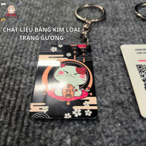 Móc Khóa In mã QR code tài khoản ngân hàng in hình theo yêu cầu chống nước