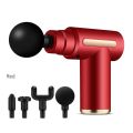 Súng massage cầm tay mini, máy mát-xa di động, giảm đau hiệu quả, Súng massage giup giảm đau cổ, vai gáy, toàn thân Máy massage cầm tay 4 đầu 6 chế độ - súng massage trị nhức mỏi vai gáy, đau giãn cơ - Máy đấm lưng đa năng Massage Machine Portable 4 Head. 