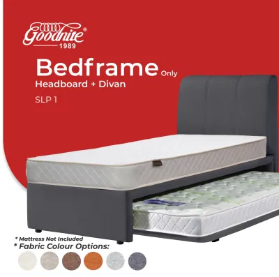 (BED FRAME ONLY) Goodnite SLP1 Single (Top) +Single Size (Bottom) Wooden Pull Out Multi Divan
