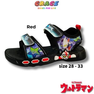 GRACE | Ultraman Kids Boys Sports Sandals Anti-Slip Soft Sole Velcro Straps Shoes Size 28-33