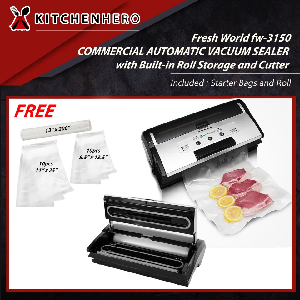 Commercial Automatic Vacuum Sealer with Built-in Roll Storage and
