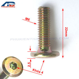 Bulong lục giác chìm M6x20