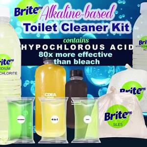 Toilet Bowl Cleaner Kit DIY (Alkaline-Based) with Hypochlorous Acid