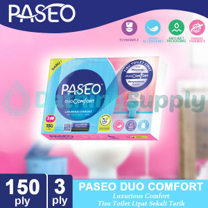 Tissue Paseo Duo Comfort Tisu Toilet Lipat Isi 150 Ply / Dengan Inovasi Flushable Anti Ribet Anti Mampet Travel Friendly / Bisa COD