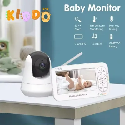 360° Pan/Tilt 5.5 Inch Wireless Baby Monitor Smart HD LCD Screen Camera and Audio Digital Video Camera Wireless Security Camera Two Way Audio Home Monitor