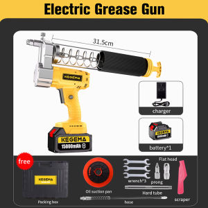 Metal Mart KEGEMA Cordless Electric Grease Gun Rechargeable 24V High Pressure Excavator Automotive Gris Gear Mekanikal