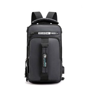 Tas Selempang Pria Wanita Waistbag Waterproof Premium Import Anti Air Dengan Slot Usb dan Headphone Jack Bisa Untuk ngecas Hp