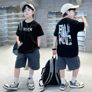 (19kg-50kg) bộ đồ đồ bộ hè bé trai thun cotton thoáng mát mẫu BUCK bộ quần áo set đồ cộc bé trai size đại 18-50kg đồ bộ bé trai